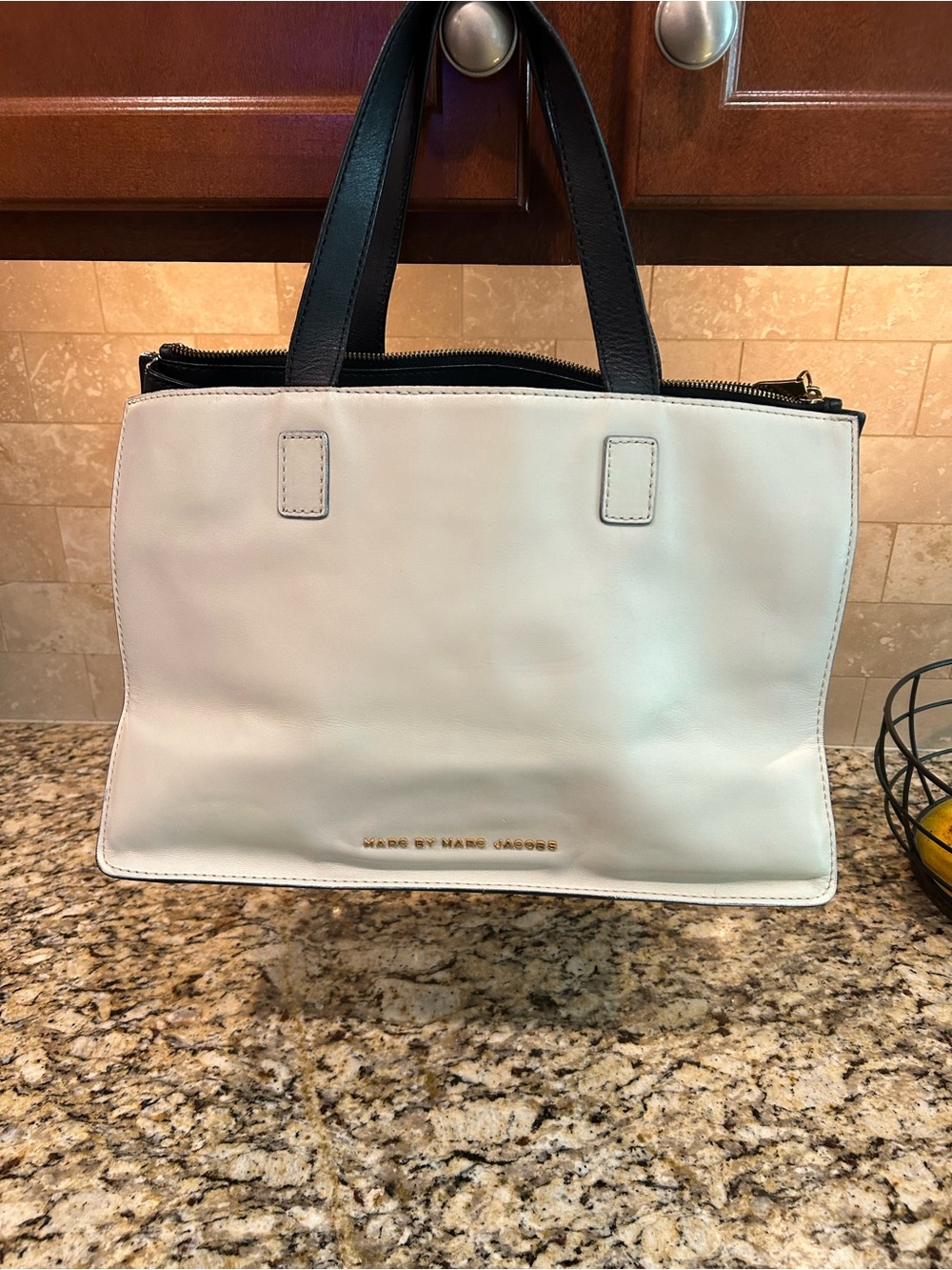 Marc By Marc Jacobs Black and White Birch Multi Color Tote Purse